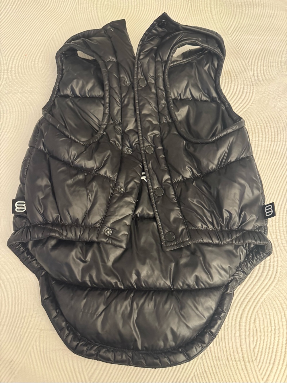 Aritzia Super Ruff Puff High Gloss Quilted Dog Puffer Vest